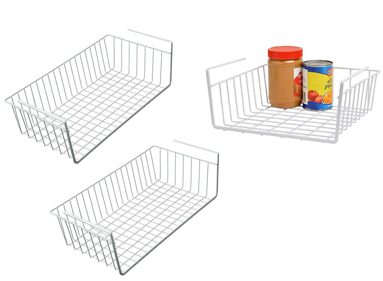 Go Hooked Multipurpose Under Shelf Basket/Coated Iron Under