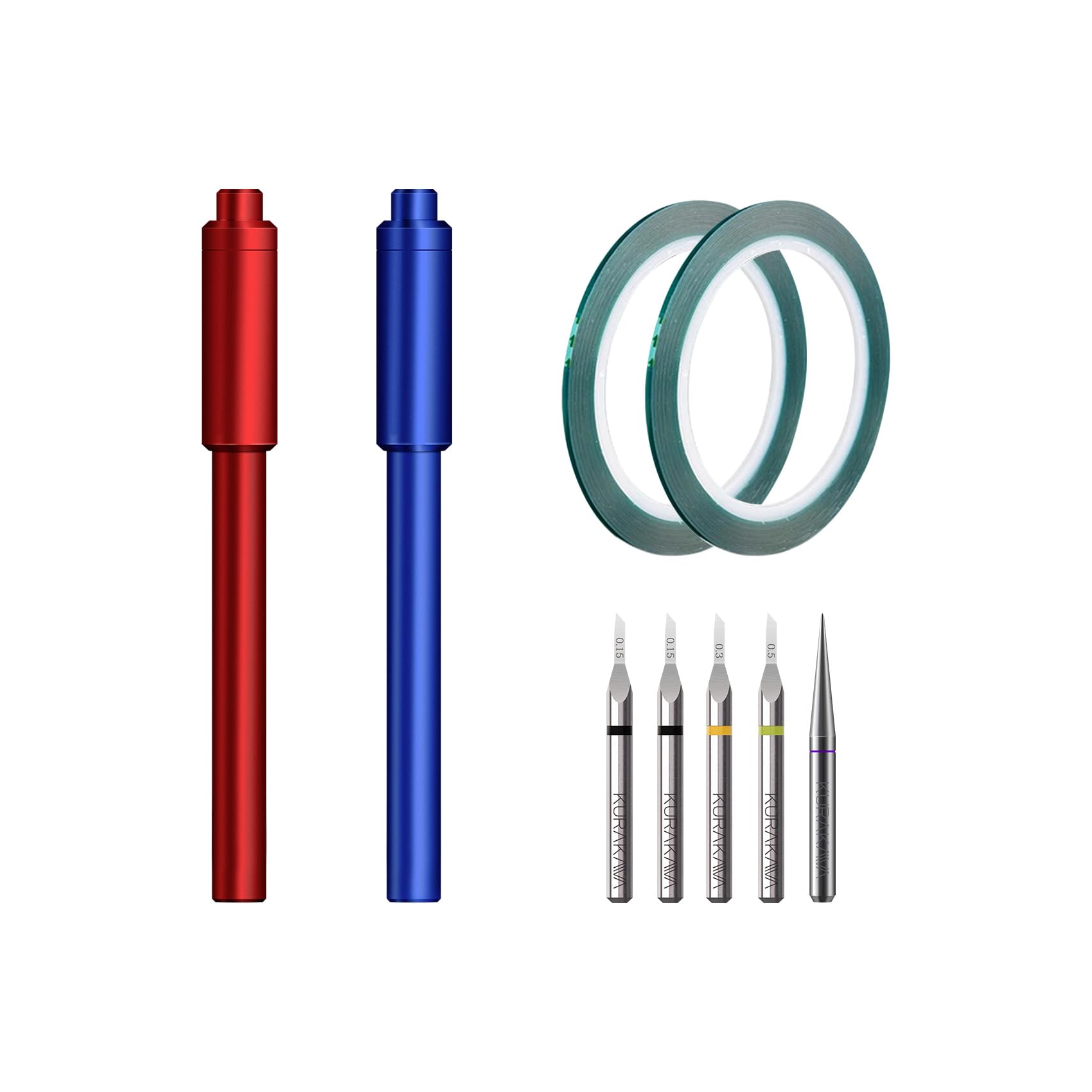 9-Piece Model Scribing Tool Kit with Tungsten Carbide Blades & Tape