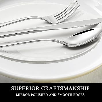 Forks, Set of 10 Top Food Grade Stainless Steel Silverware Forks, Flatware Set,8 Inches, Mirror Finish & Dishwasher Safe, New Apartment Essentials Cutlery Set