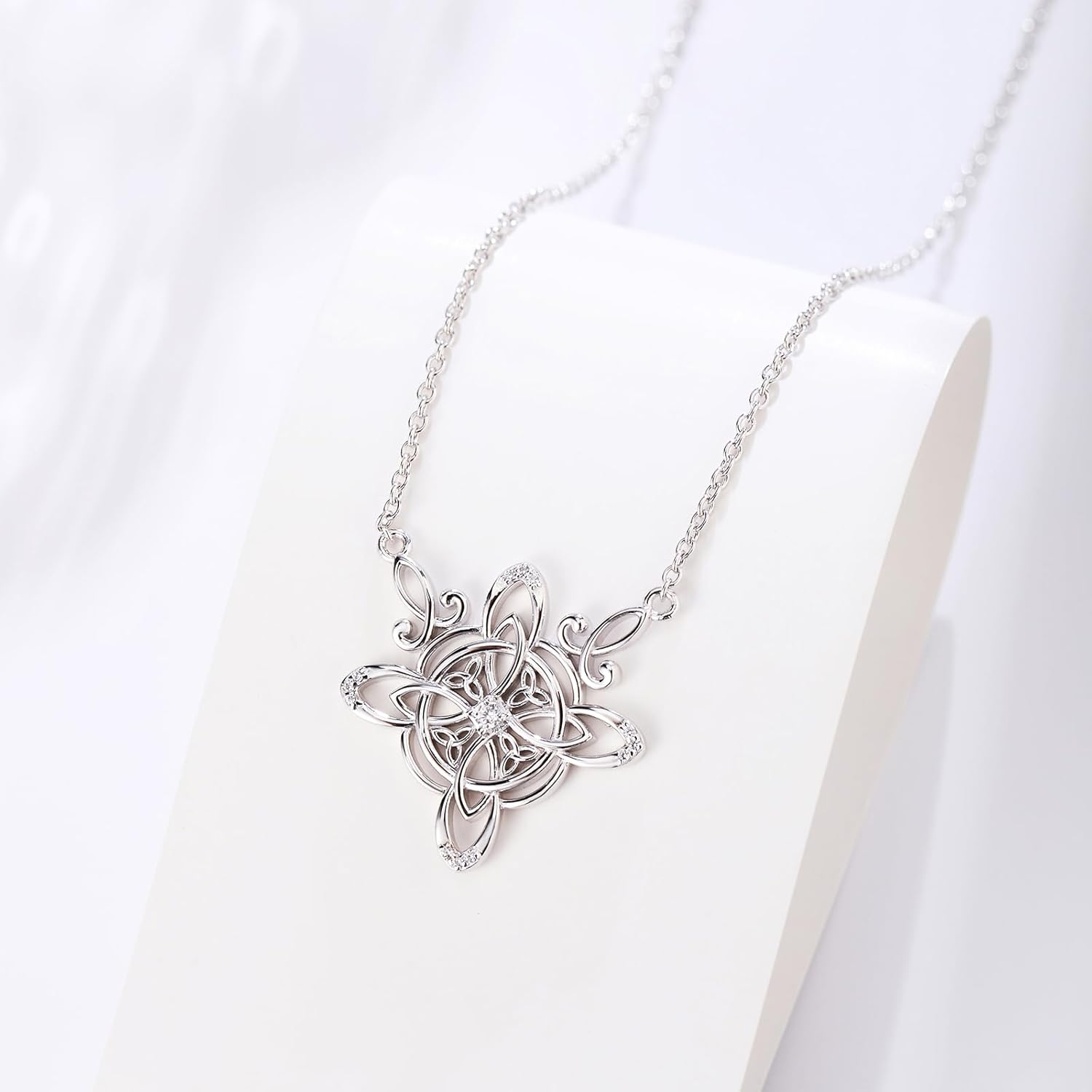 Nudo de Bruja Plata 925 Original Witches Knot Necklace Sterling Silver Celtic Wiccan Pendant Jewelry Gifts for Women - Image 3