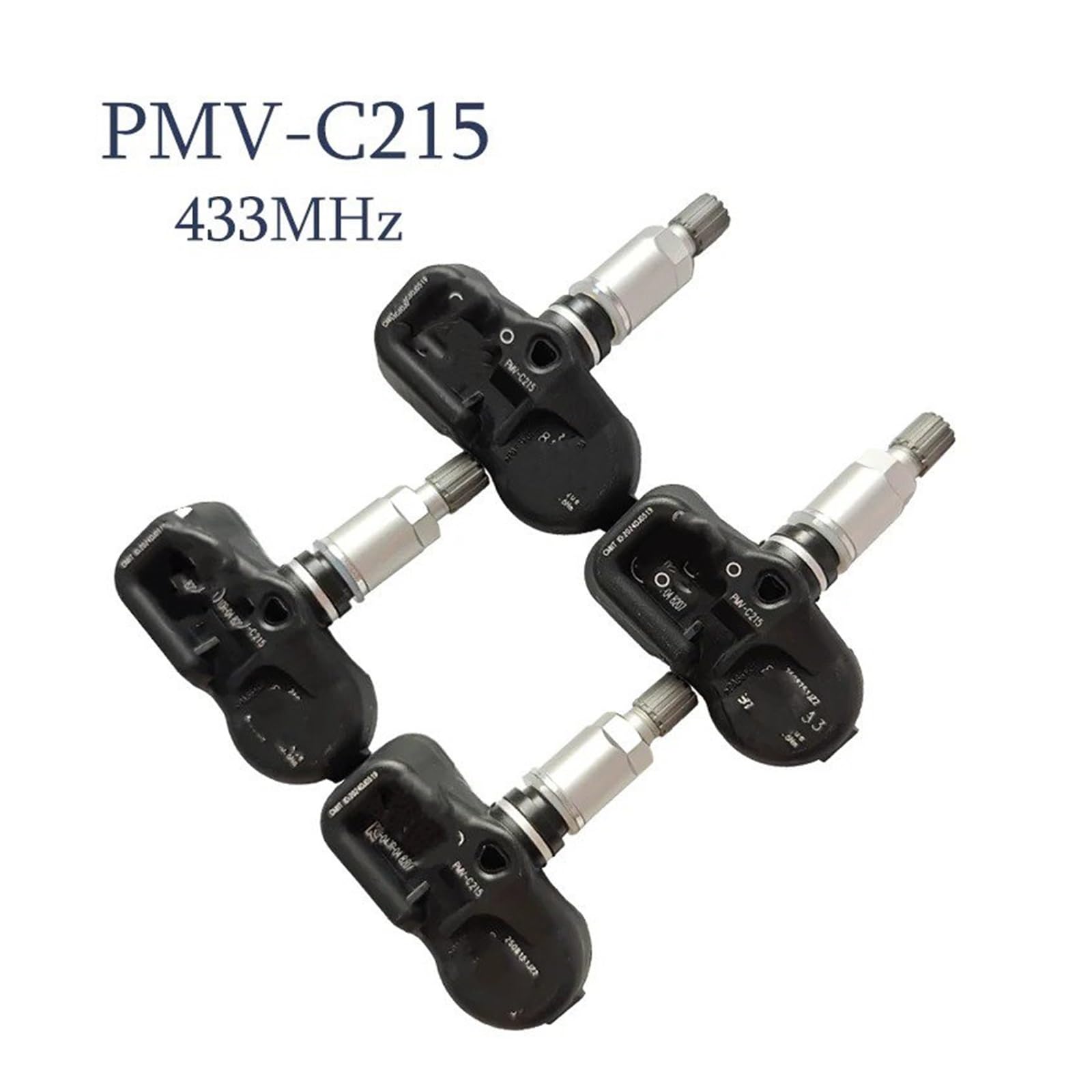 Capteur TPMS pour Toyota Aygo BZ4X pour Land pour Cruiser C-HR pour RAV4 2015-2023 Capteurs Pression des Pneus | Capteur De Pression Des Pneus PMV-C215 433MHZ, TPMS Pour Voiture, 1/4 Pièces, 42607-02070 42607-48020(4PCS)