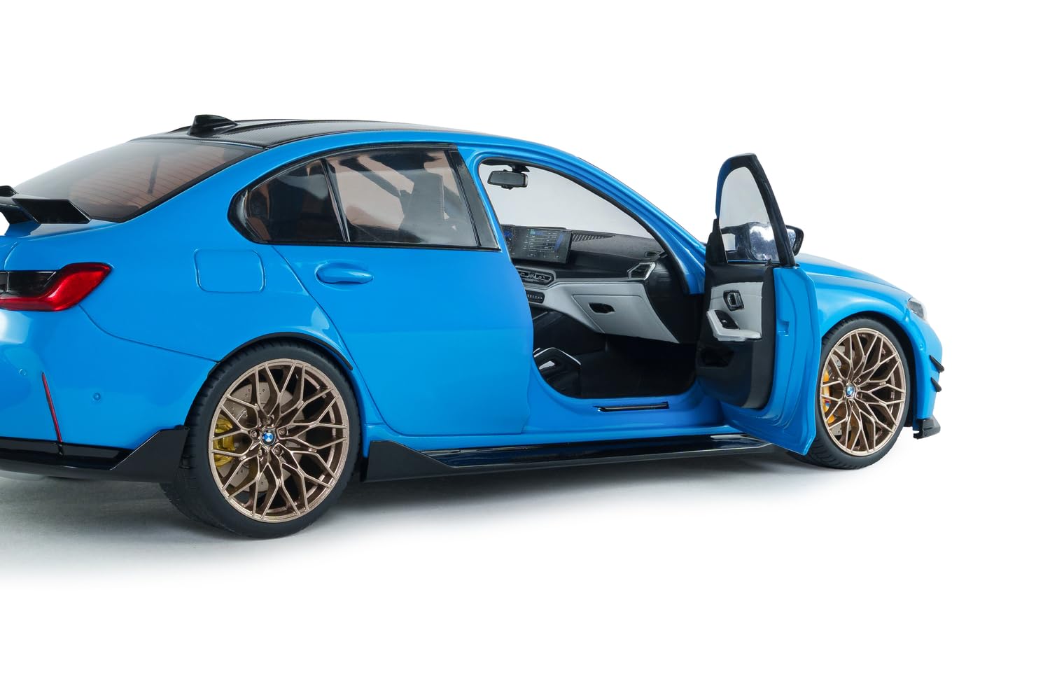 Solido BMW M3 G80 Performance Parts 2025 – Diecast – Coche Deportivo Moderno de Alto Rendimiento, Tuning en Miniatura, Color Azul, 1:18
