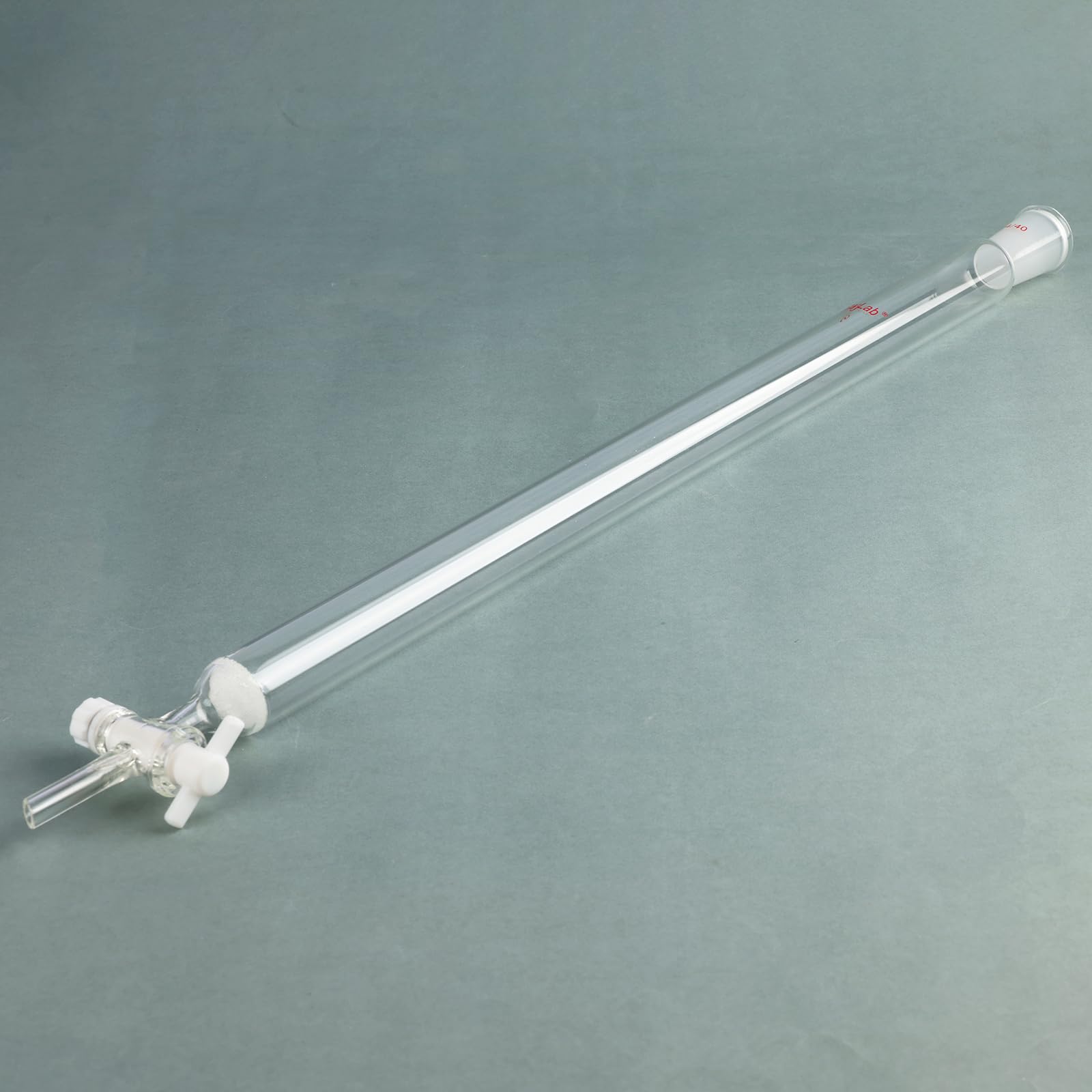 stonylab Colonne de Chromatographie, Diamètre Intérieur de 25,4 mm, Longueur Effective de 457 mm, Bouchon de Sable G2, Joint Conique Standard 24/40, Verre Borosilicate, pour Application de Laboratoire