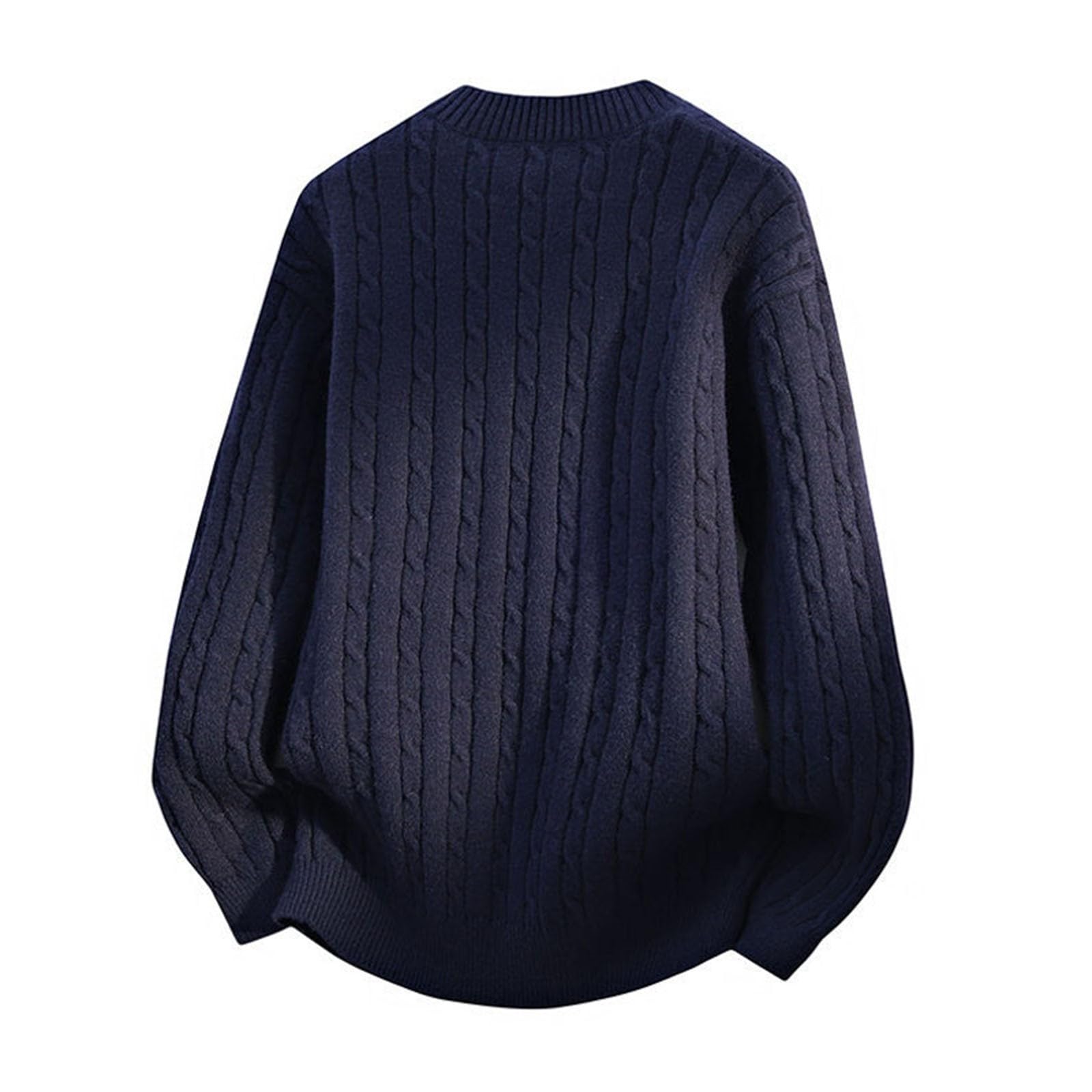 Pull en Tricot épais, col Rond, surdimensionné, Tendance, Doux et Chaud, mélange d'hiver, Confortable et décontracté