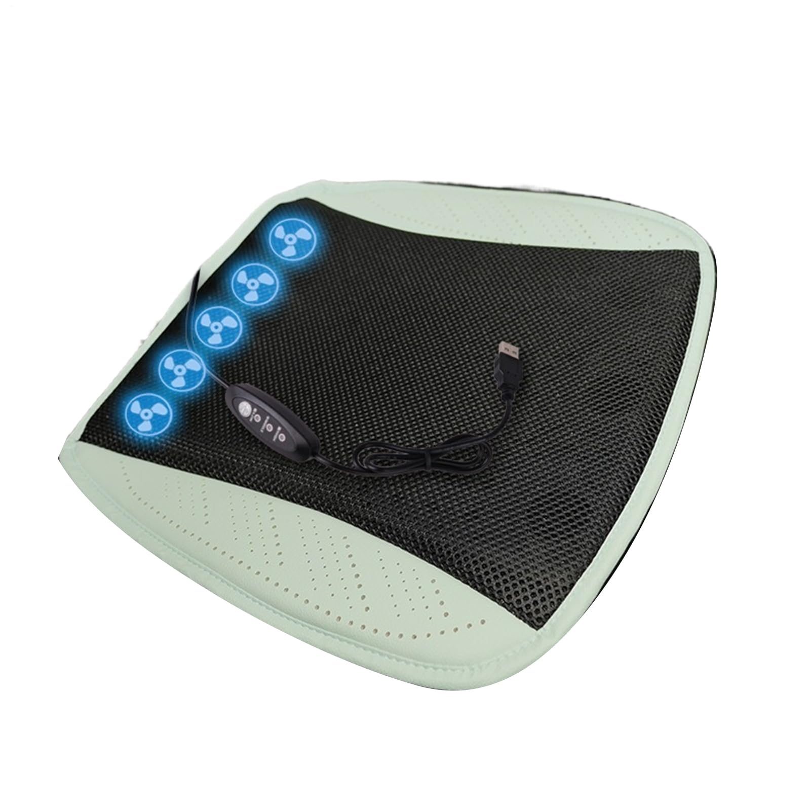 Cuscino Auto Leggero Multifunzionale Ergonomico Traspirante | Cuscino Traspirante con Ventilatore Leggero Multifunzionale Antiscivolo Per Auto Camion Guida Viaggio Casa Cuscino