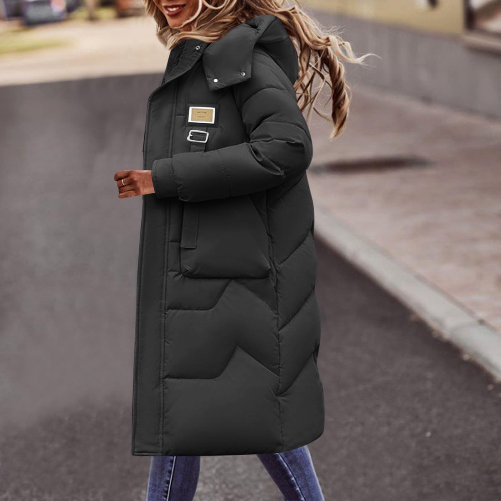 Giacca Trapuntata Da Donna Con Cappuccio Calda Trapuntata Giacca Mezza Stagione E Cappotto Invernale Piumino a Maniche Lunghe Trapuntata Imbottito Cappotto Cappotti Donna Invernali