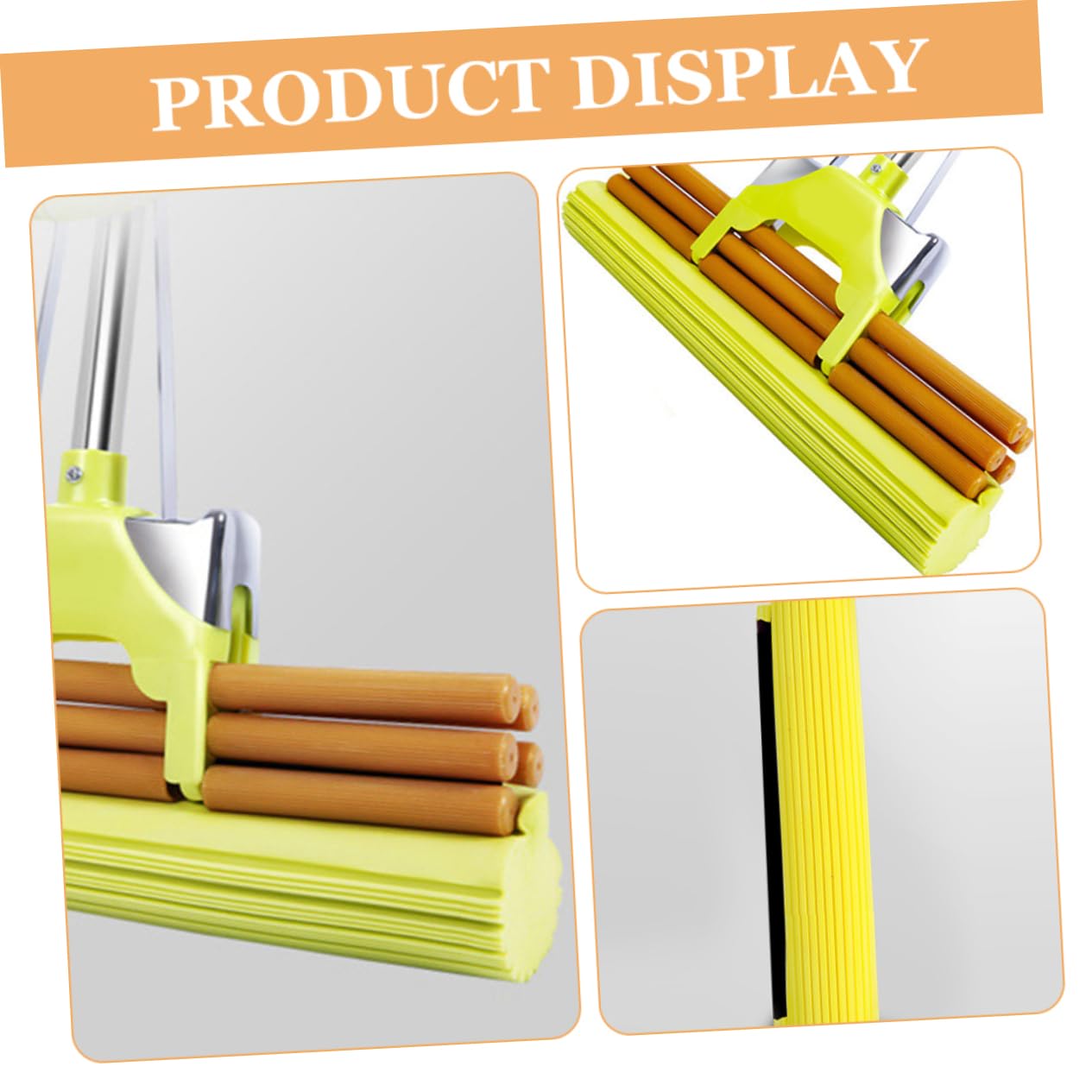 BUTIFULSIC 2pcs Sponge Mop Replacement Highly Absorbent Cellulose Mop Refills for Bathroom Garage Tile Floor Cleaning Easy Install