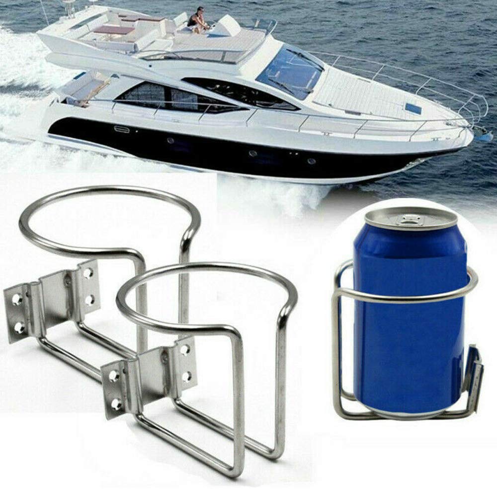 2X (2 Portabicchieri nel Acciaio Inossidabile per Auto, Camion