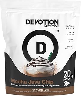 Devotion Nutrition Protein Powder Mocha Java Chip – 20g Whey Isolate & C...