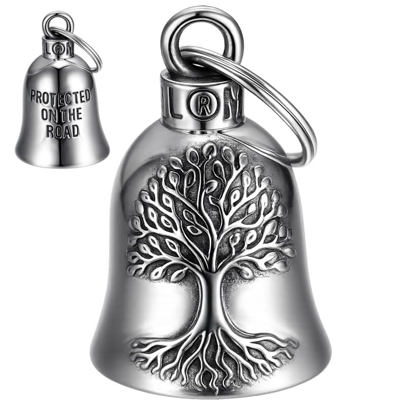 Clochette Moto Arbre de Vie en acier inoxydable 316L pour la protection des motards