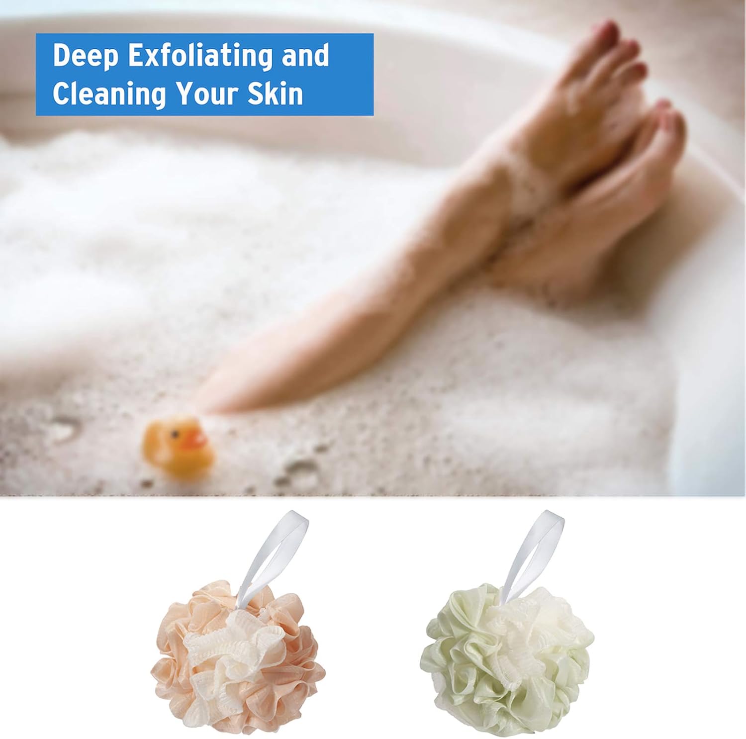 AmazerBath Shower Loofah Sponges, 70g Bath Sponges for Body Wash, Orange and Green: Health & Personal Care