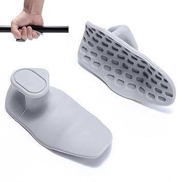 Gym Hand Grip, 1 Pair Hand Grip for Gym, Hand Grips, Gray Resin Weight Lifting Grips, Non-Slip Hands Grips For Weightlifting – Prevents Palm Slippage, Ideal For Men, Women & Strength Training - image, photos