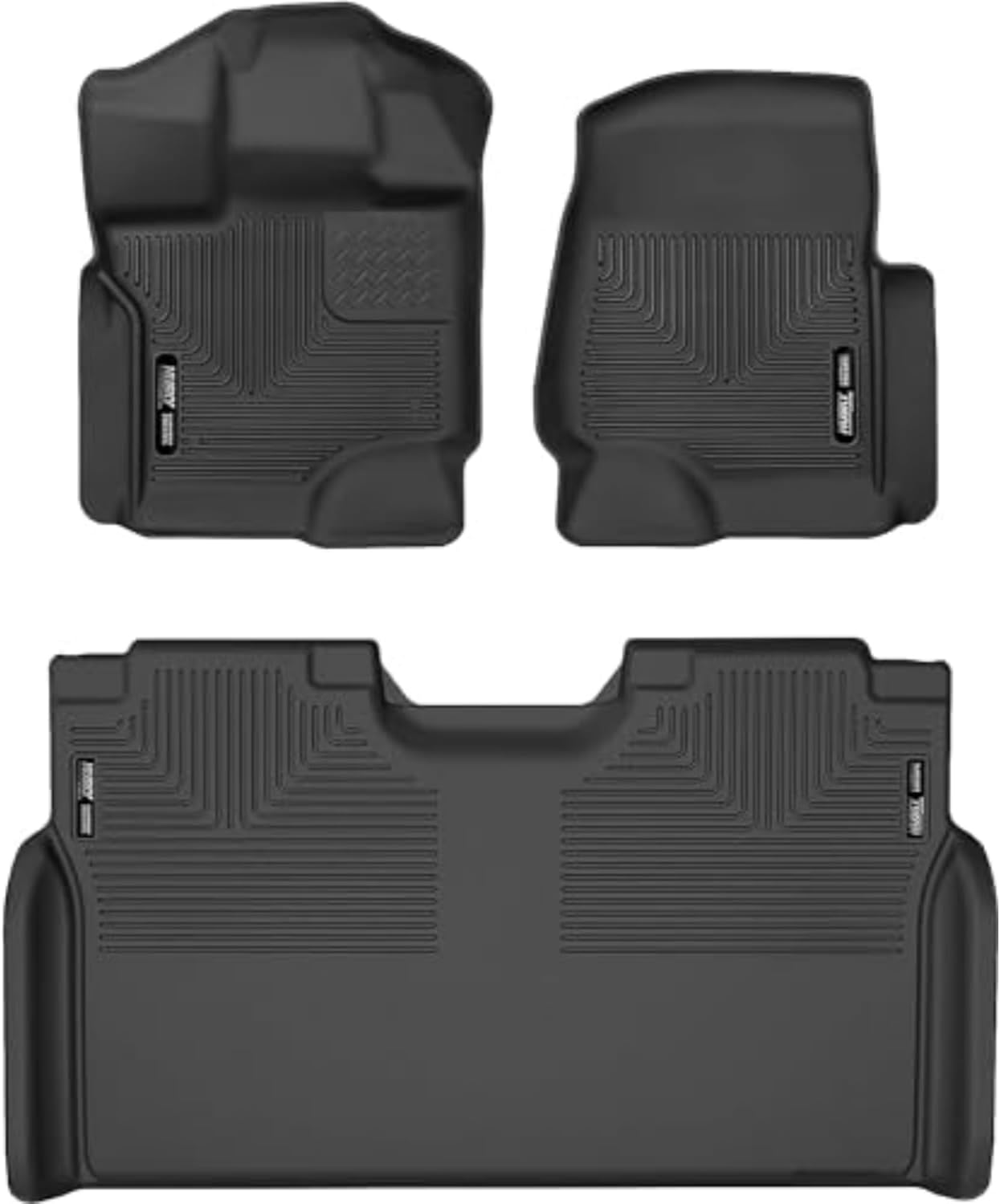 Husky Liners Weatherbeater Floor Mats | Fits 2015-2025 Ford F-150 (Includes 2022-2025 Lightning) SUPERCREW CAB ONLY w/Carpet