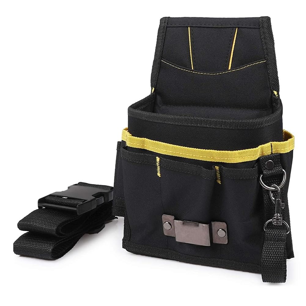 Jnchdghwa As Shown Electrician Waist Tool Bag Belt Oxford Cloth Storage Pouch With Multiple Pockets