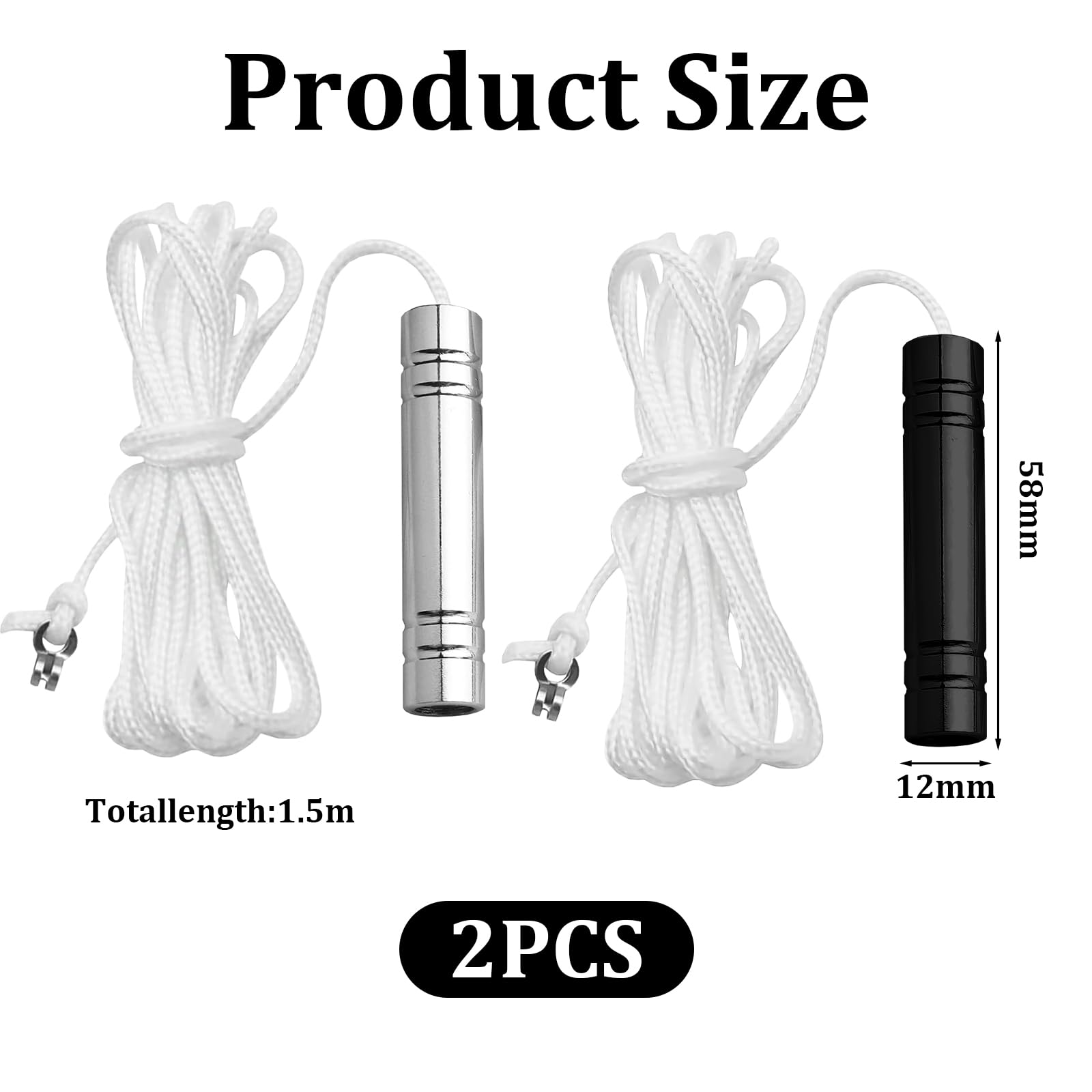 MADGININE Bathroom Light Pull Cord 2 Pcs Pull Cord Light Switch Bathroom, Light Pull Cord - Image 2