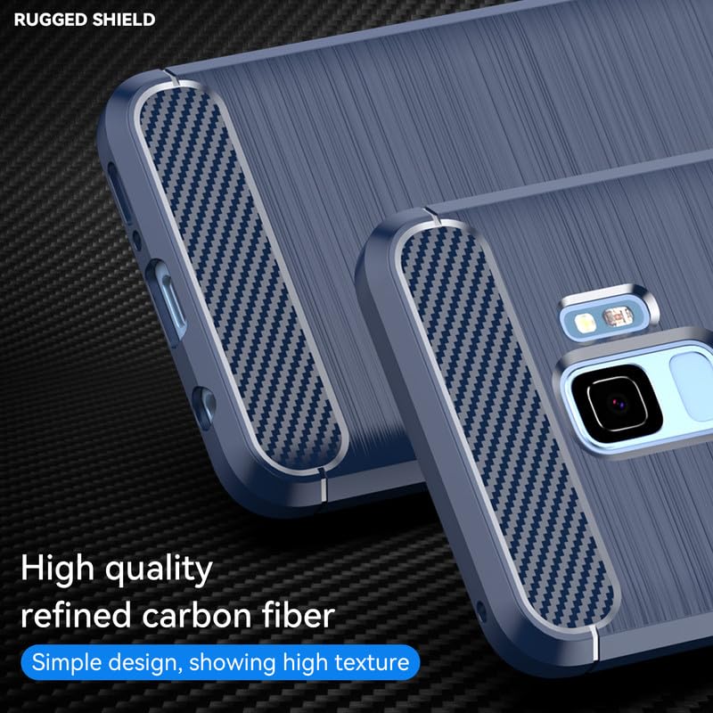 Image of Hybrid Carbon Fiber Back Case for Samsung Galaxy S9 (Blue)