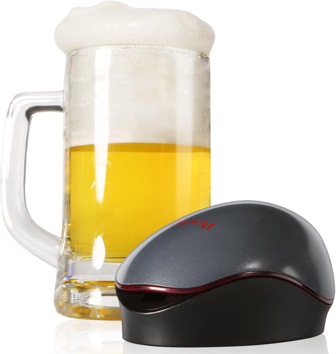 Beer Foamer, Peacher Portable Quick Automatic Sonic Beer Foamer for Can