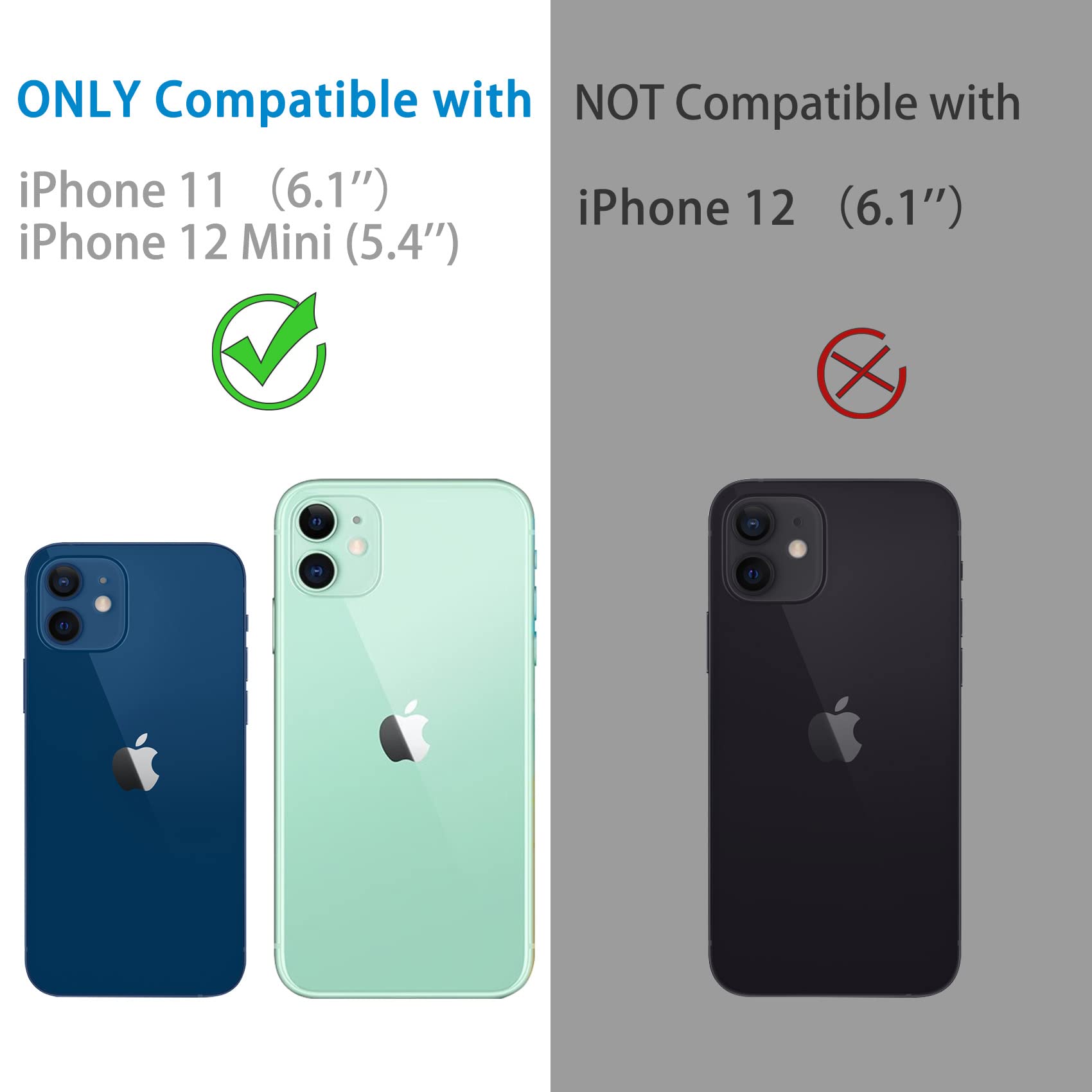 【3 sztuki】Osłona obiektywu aparatu Dengduoduo do iPhone'a 11 i iPhone'a 12 Mini, Ultra HD, szkło hartowane, twardość 9H, odporne na zarysowania, przyjazna dla etui, łatwa w instalacji [nie wpływa na