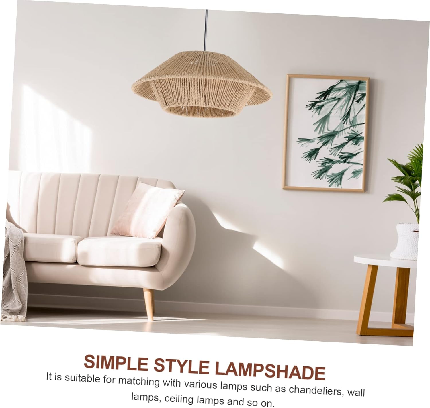 UPKOCH Ceiling Light Shade Simulated Rattan Lampshade Socket Cover for Living Room Kitchen Cafe Hotel Elegant Woven Design Natural Decor Practical Home Lighting