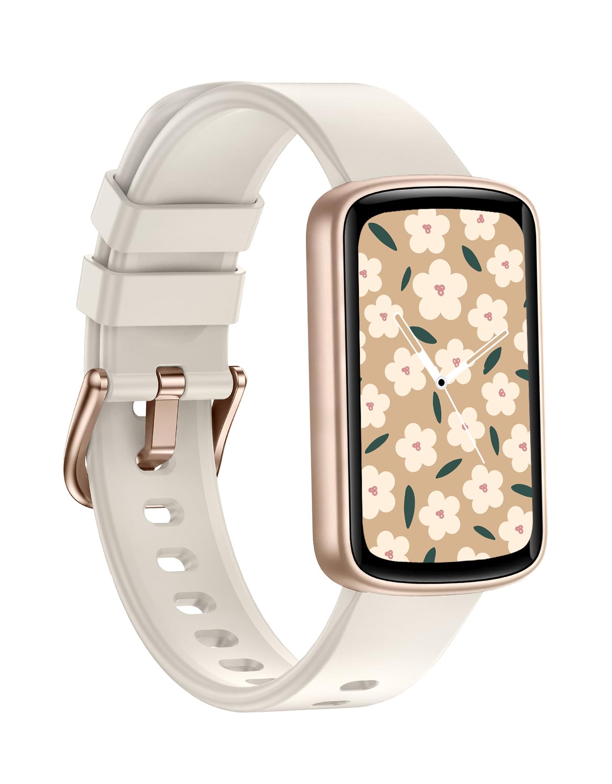 HUAKUA Reloj Inteligente Mujer, 24/7 Monitor Oxímetro, Sueño y Pulsómetro, Podómetro, Notificaciones Whatsapp, IP68 Impermeable, Esfera Personalizable para Android iOS (Blanco)