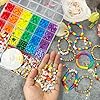 Pride Rainbow Clay Beads Bracelets Making Kit, Love is Love Beads Art DIY Craft Kit, Rainbow Color Jewelry Making Kit Party Supplies, Set of 1 Box #4