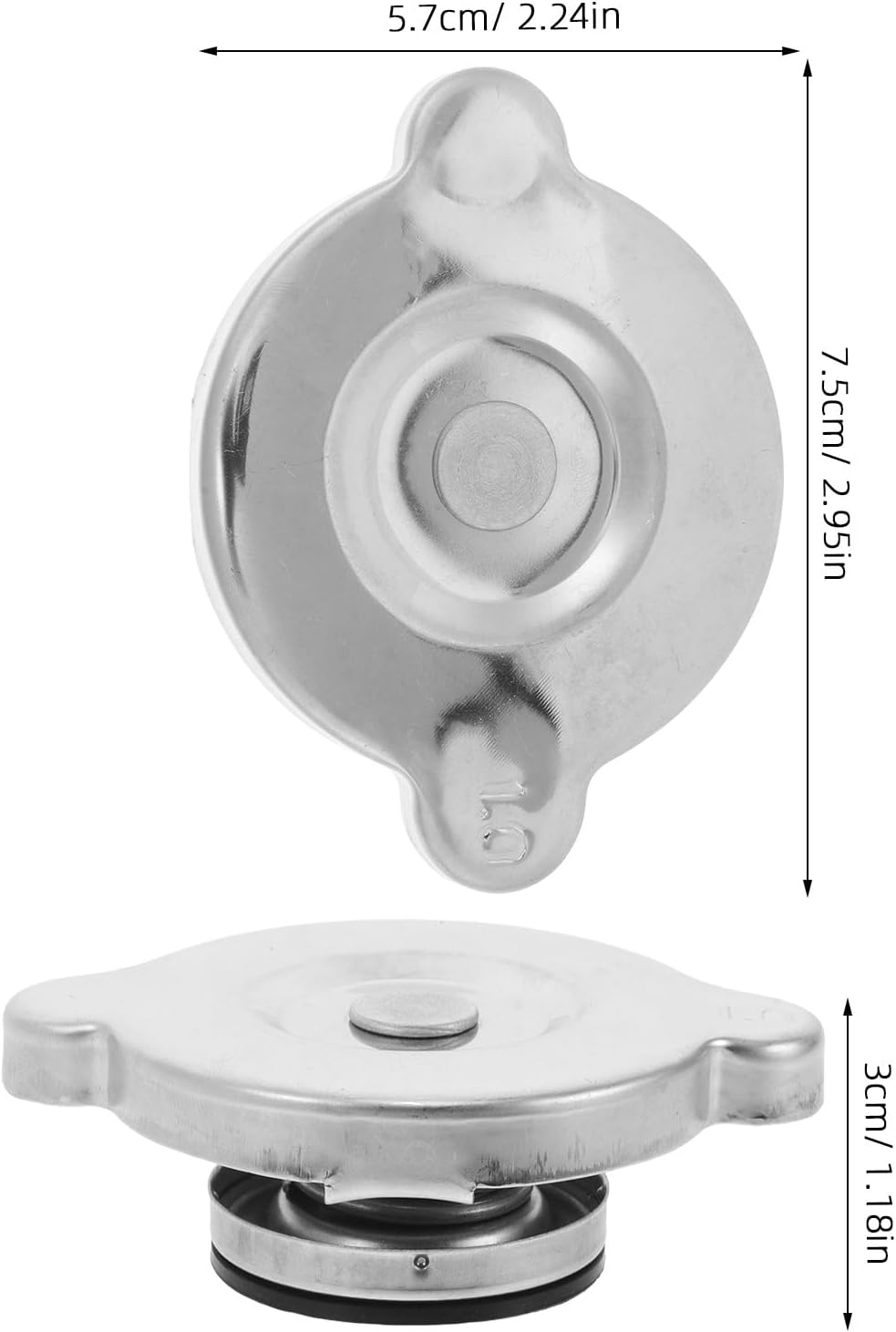 Didiseaon Stainless Steel Cap Replacement Medium Size 1.0 High Pressure Reservoir Cover Universal Fit for Car and Plug