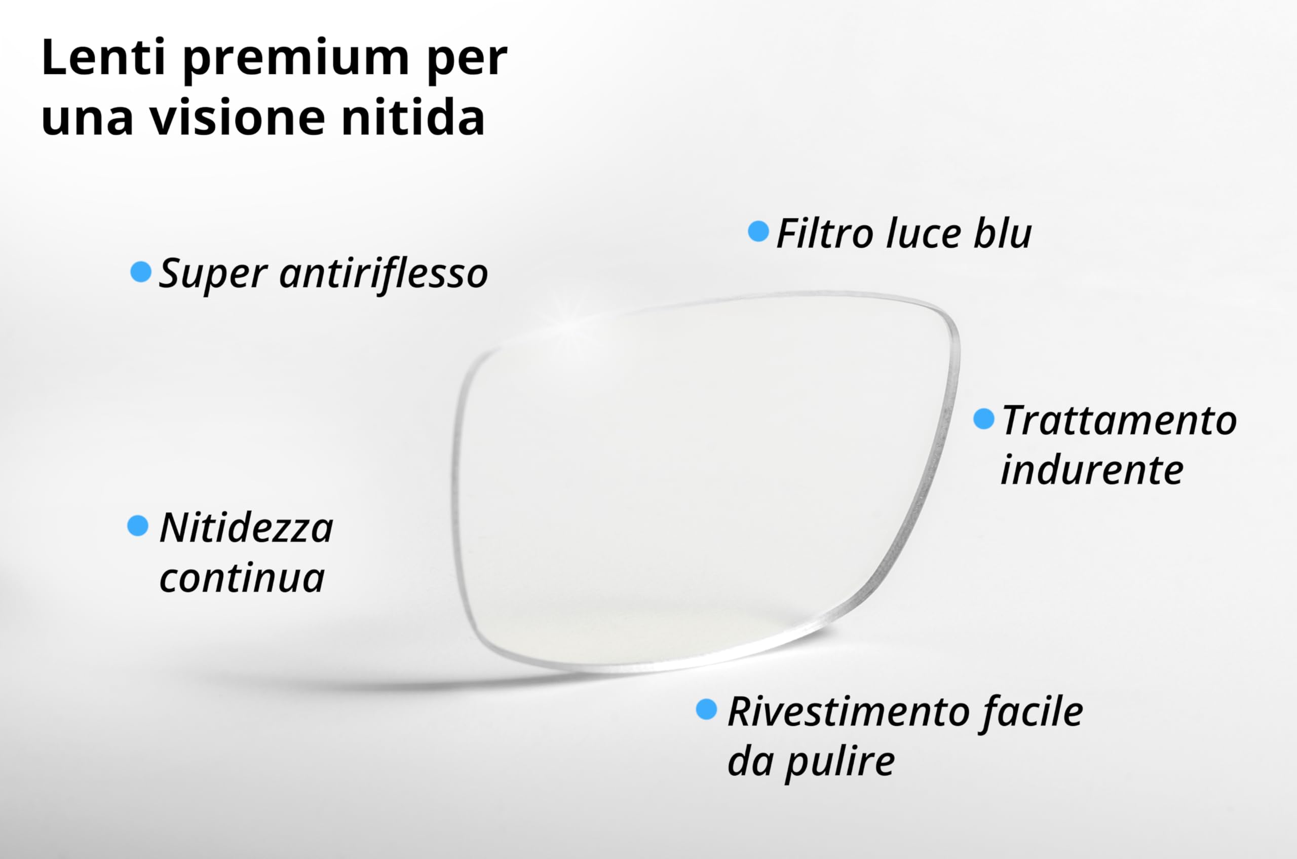 Occhiali da lettura uomo - anti luce blu - Lenti Premium - „Elements“.