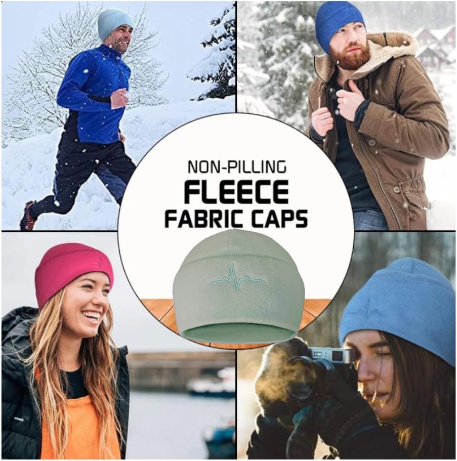 ADRENA Polartec Beanie Skull Cap Polar Watch Cap Polar Fleece Beanie for Men and Women Winter Hats Beanies - Image 4