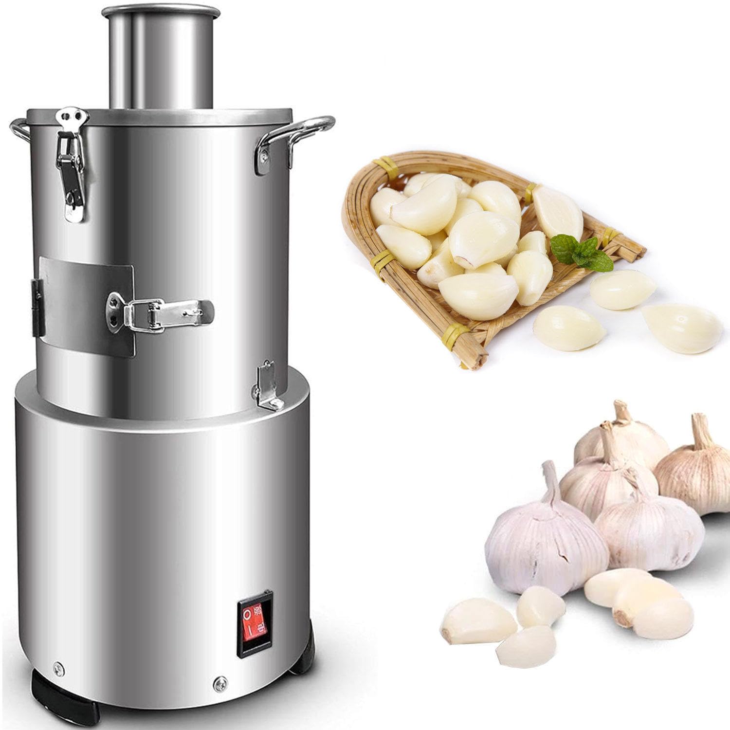 Automatyczna obieraczka do czosnku 200 W, 30 kg/h, maszyna do obierania czosnku, maszyna do oddzielania czosnku, komercyjna obieraczka ze stali nierdzewnej do użytku domowego