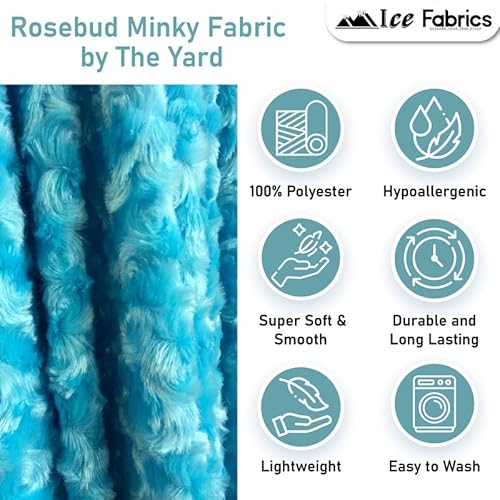 Luxurious Rosebud Minky Fabric by The Yard – Extra Wide Soft Silver Fabric for Cozy Blankets, Stylish Apparel, Baby Accessories & More 3 Luxurious Rosebud Minky Fabric by The Yard – Extra Wide Soft Silver Fabric for Cozy Blankets, Stylish Apparel, Baby Accessories & More - Image 2