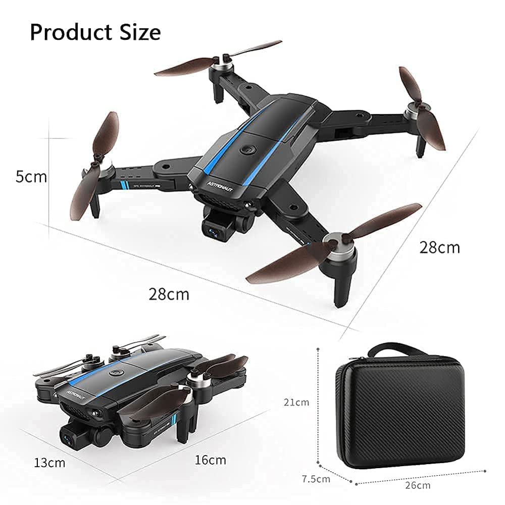 Quadcopter with Brushless Motor Foldable GPS Drone with 8K UHD Camera for Adults Auto Return Home Follow Me 25 Minutes Flight Time Long Control Range (4K HD dual camera)