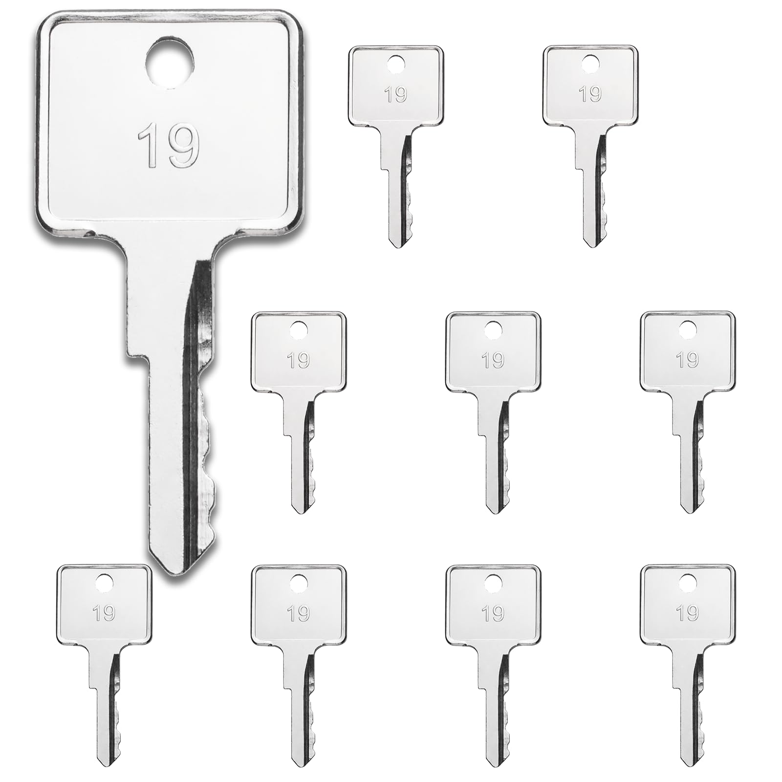 10 Pcs Ignition Switch Keys for Cat 1569, Forklift Key for Mitsubishi Cat Kubota Part Number:123243 12343 912-0514920 9120514920