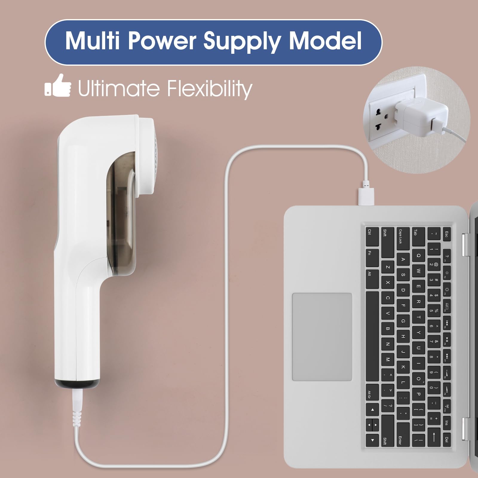 Rasoio elettrico per tessuti, ricaricabile tramite USB, con 6 lame, 2 velocità, per rimuovere peli e pelucchi da vestiti, mobili, divani e coperte, con display a LED