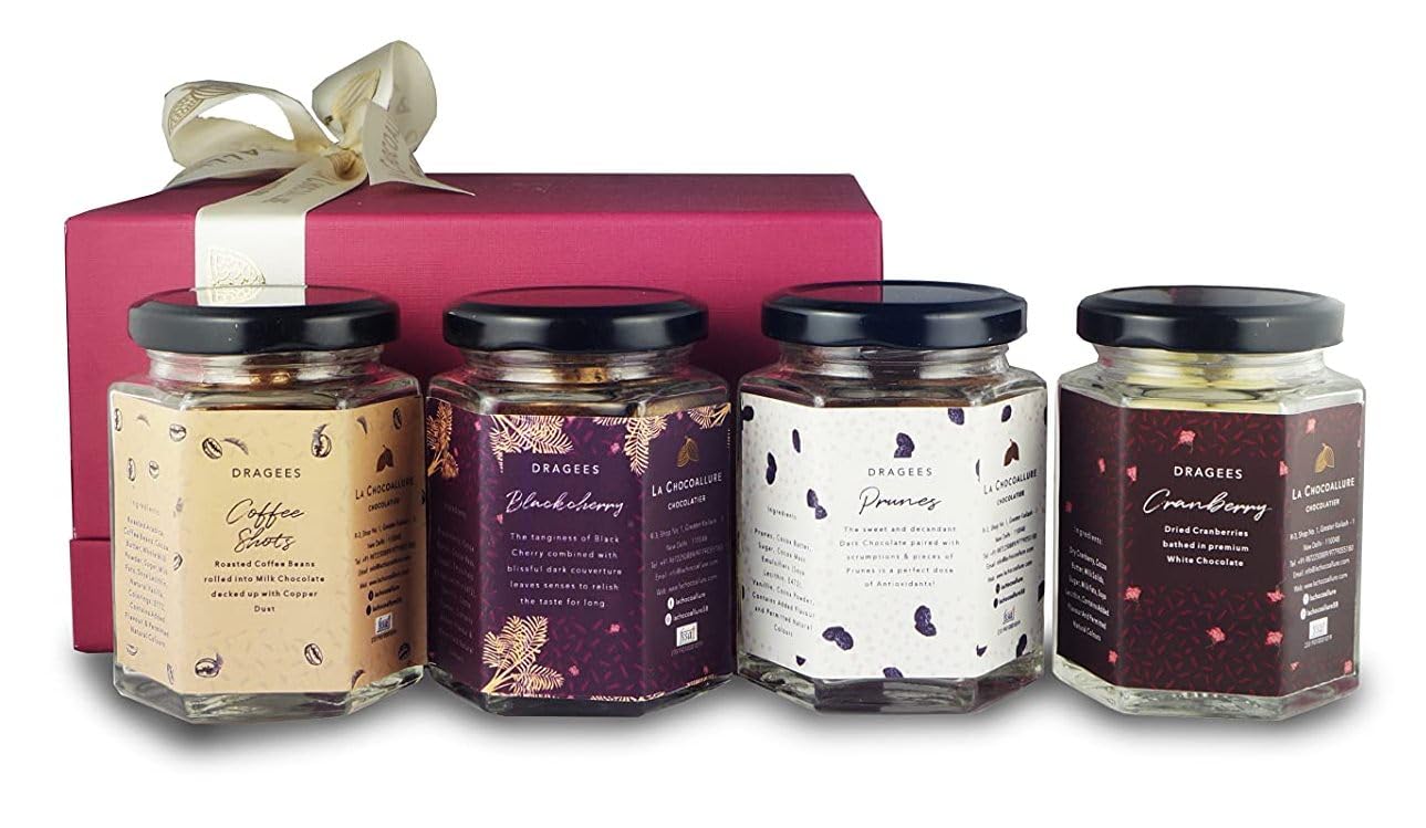 LA CHOCOALLURE Euphoria Chocolate Gift Combo Pack Of 4 Chocolate Gift Pack, Chocolate Gift Box, Chocolate Gift Hampers, Chocolate Gift Pack For Birthday, Chocolate Gift Box For Kids (100g Per Pack) (B096BHNDRC) Amazon Price History, Amazon Price Tracker