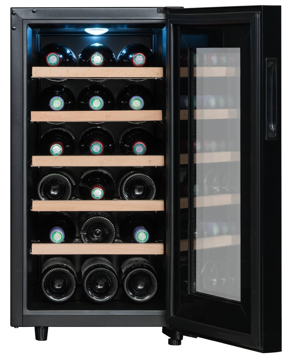 CLIMADIFF CC18F Hybrid-Weinkühlschrank 18 Flaschen Temperaturbereich 11°C-18°C freistehend