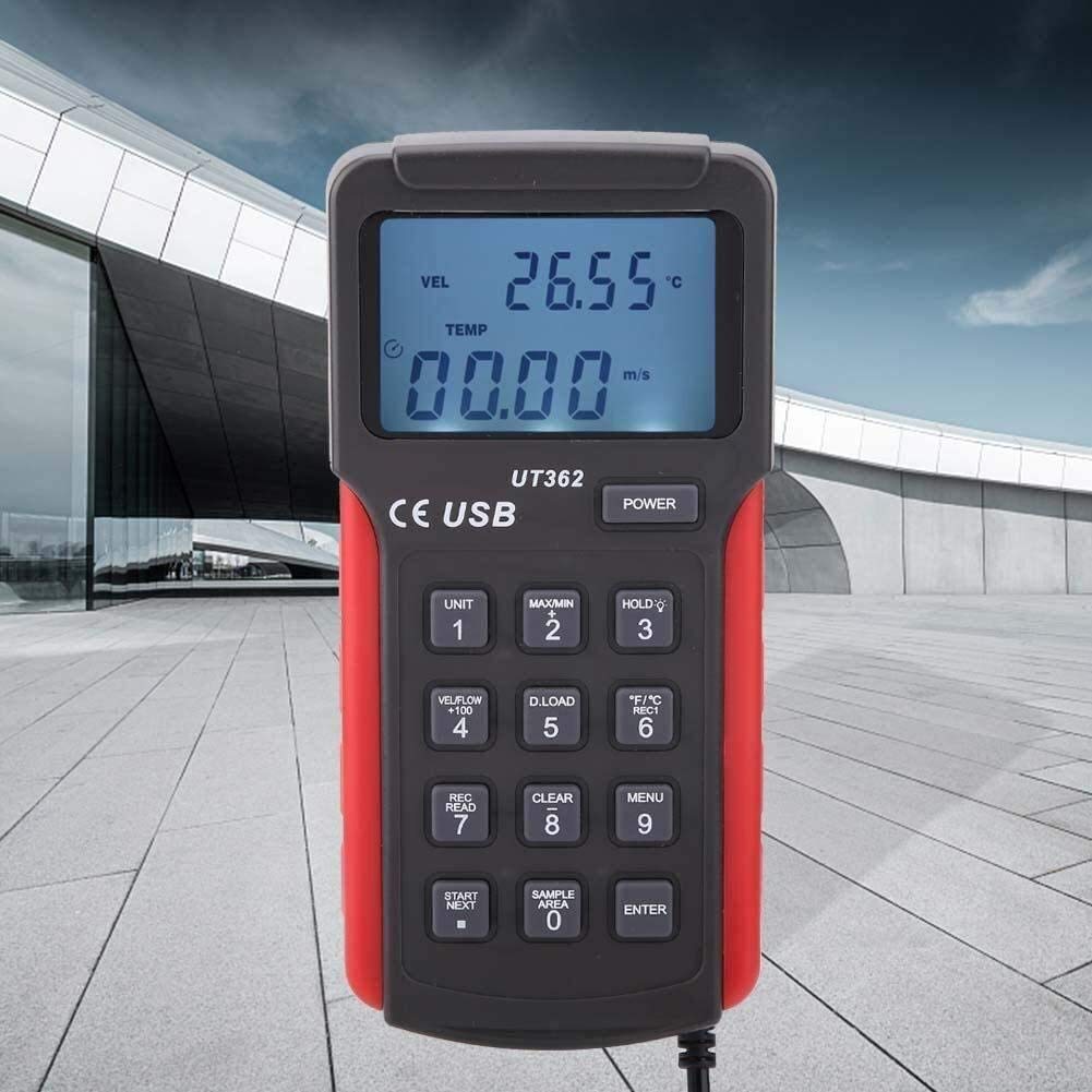 Detektor metalowy Anemometr cyfrowy, Handheld UT362 Multimetr Wiatr Multimetr Mecher Mecher z wyświetlaczem LCD