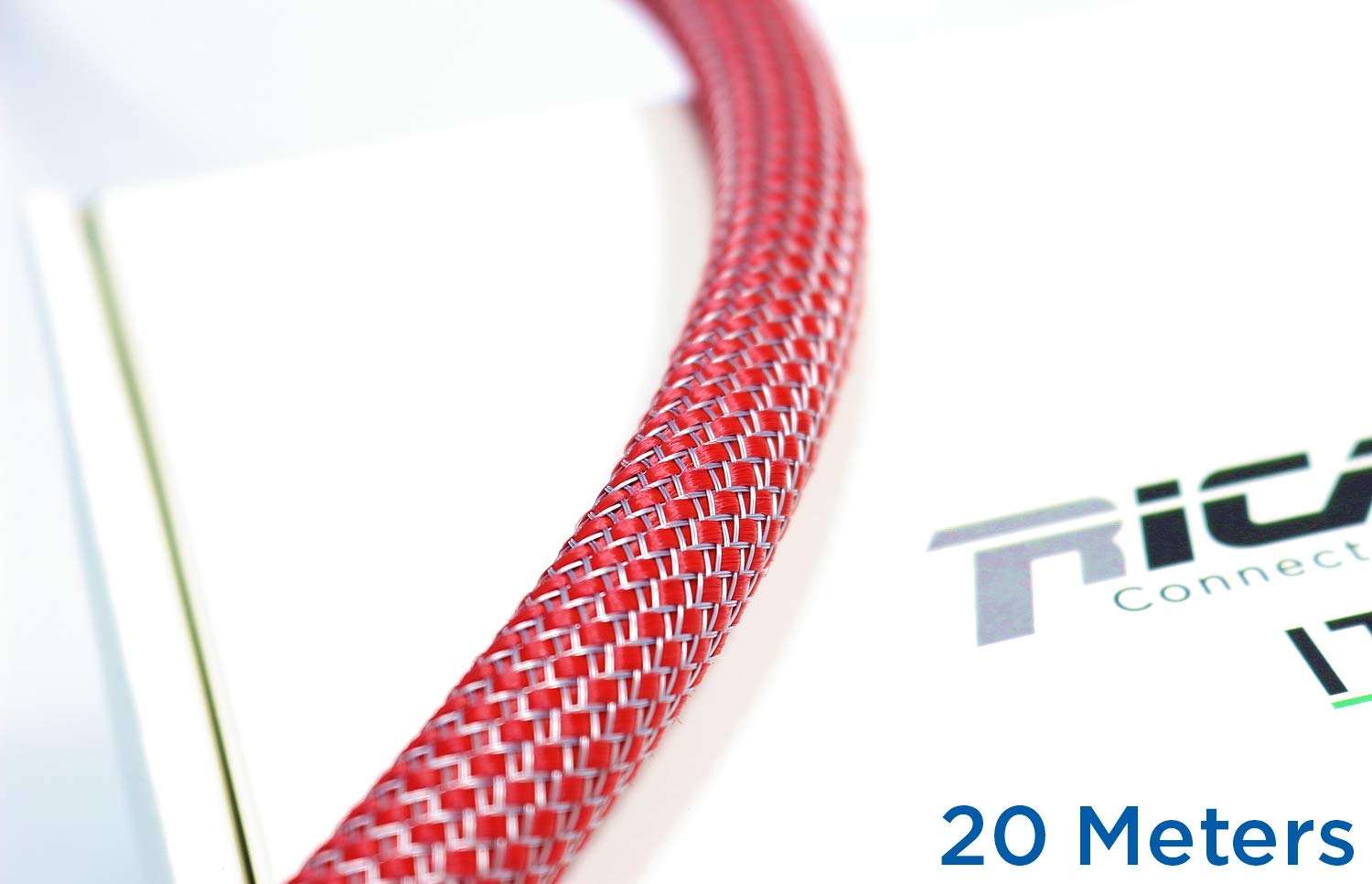 Ricable Custom RG13/20 - Rosso/Grigio 20 mt - Guaina Calza x Cavo 10-16 mm