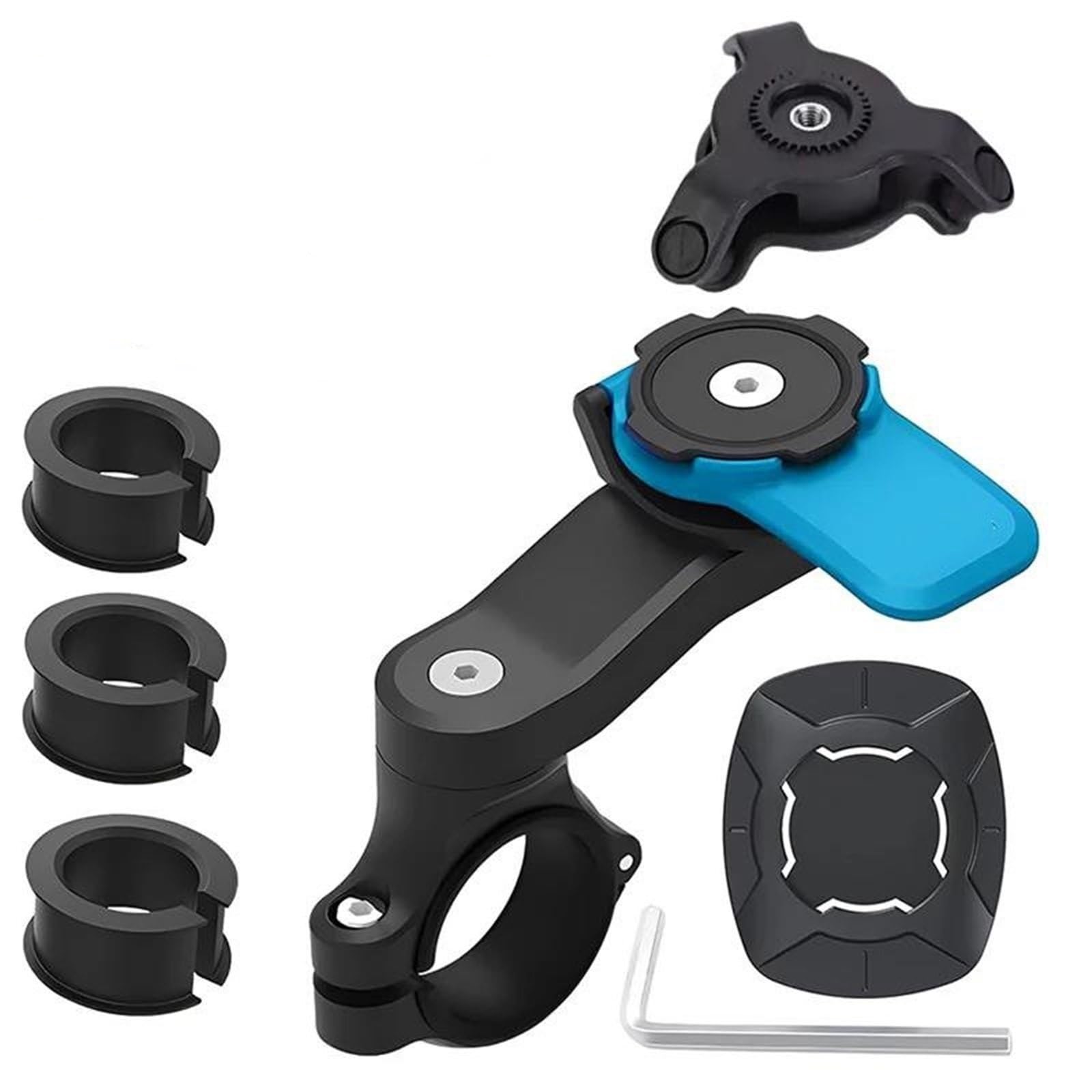 Supporto Per Navigazione Motociclistica Per Telefono | Supporto per moto - Morsetto per telefono cellulare per manubrio per telefono per moto(Red Holder Max A)