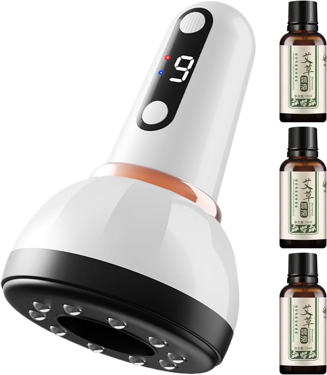 Electric Cupping Device | Intelligent Cupping Massager,9 Modes Massage Device Scraping Tool for Shoulder, Neck, Back, Abdomen, Buttocks, Thighs
