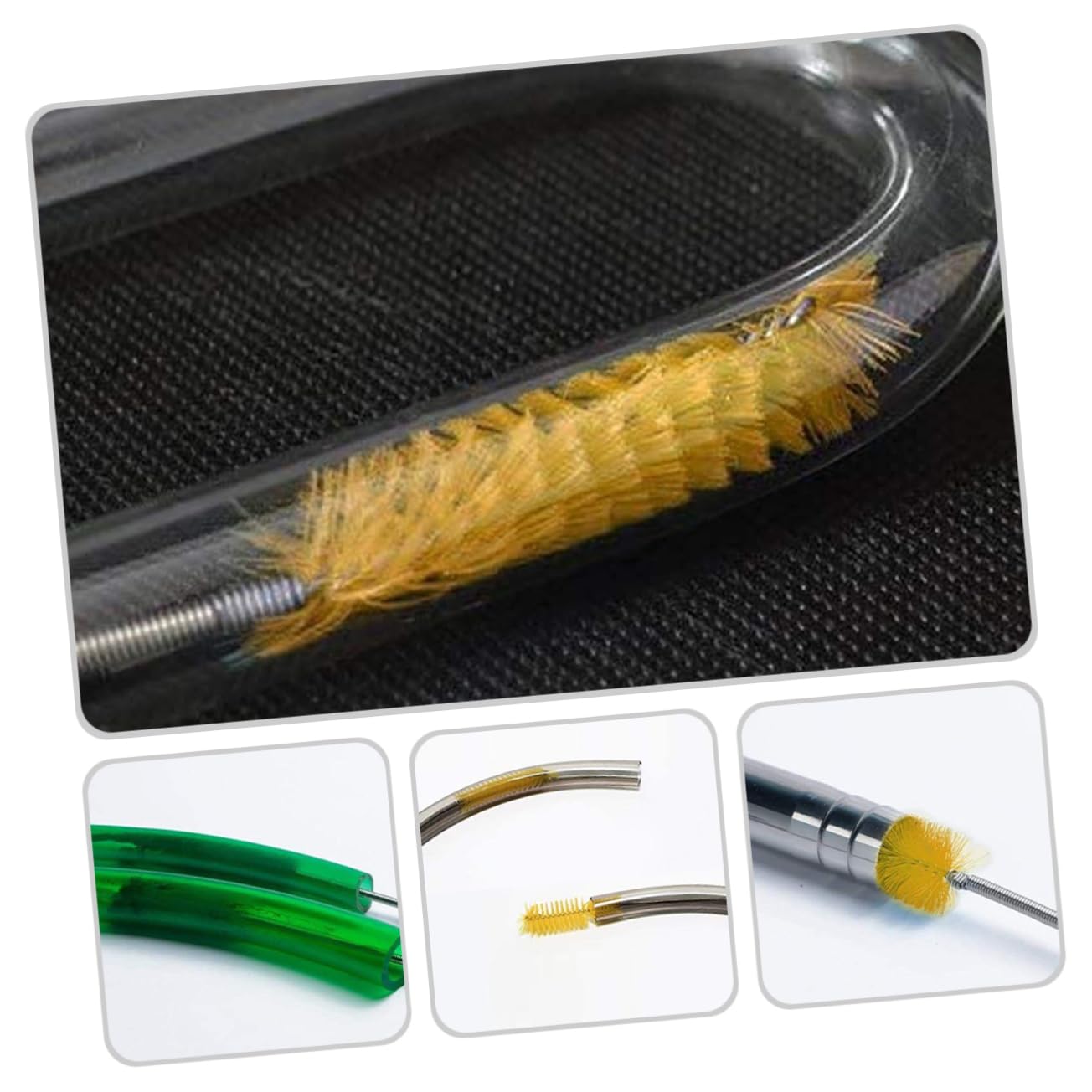 Mipcase 5 Juegos Cepillo para Limpieza De Peceras Cepillo De Drenaje Limpiador De Acuarios Cepillo para Pecera Cepillo De Acuario Lavabo Material del Resorte: Acero Inoxidable Cepillar