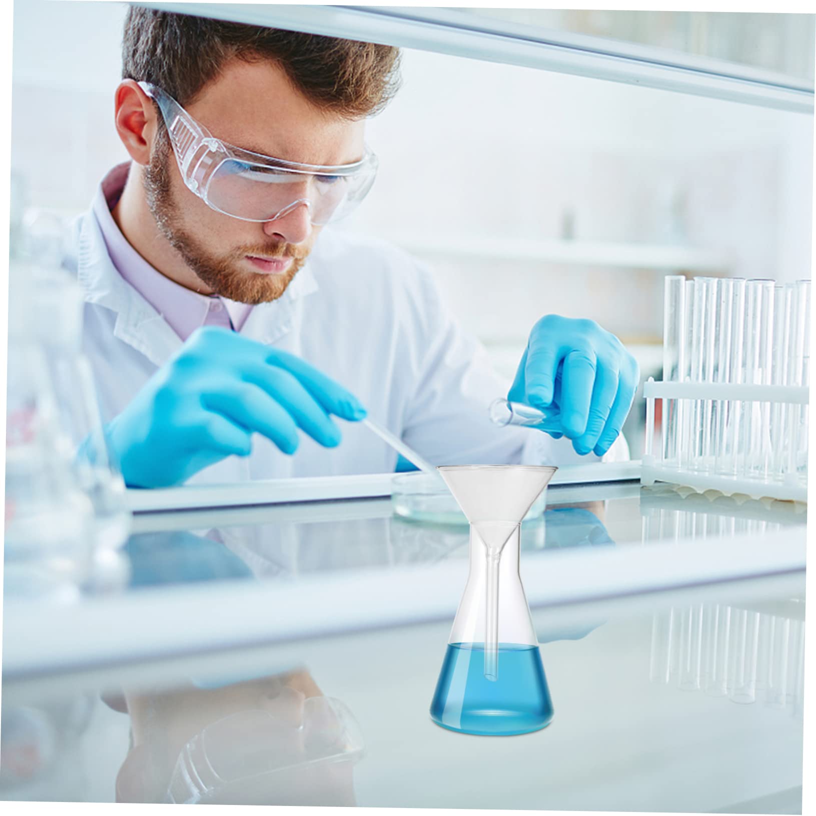 Alipis 8 Piezas embudo experimentos vaso Químico filtro equipos de laboratorio Multi herramientas colador herramienta resistente a la temperatura material de laboratorio de vidrio