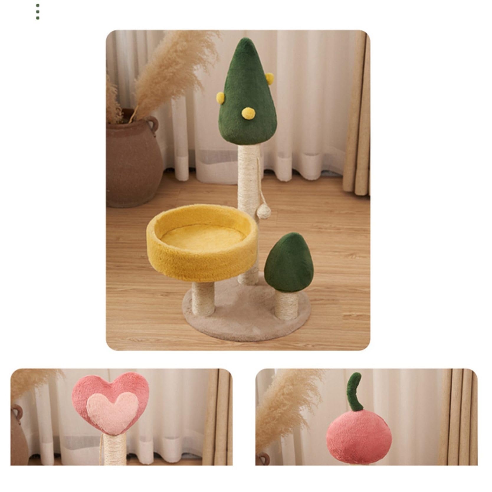 Amazon.co.jp: キャットタワー つめとぎ 心型 かわいい ベッド ミニ 猫 