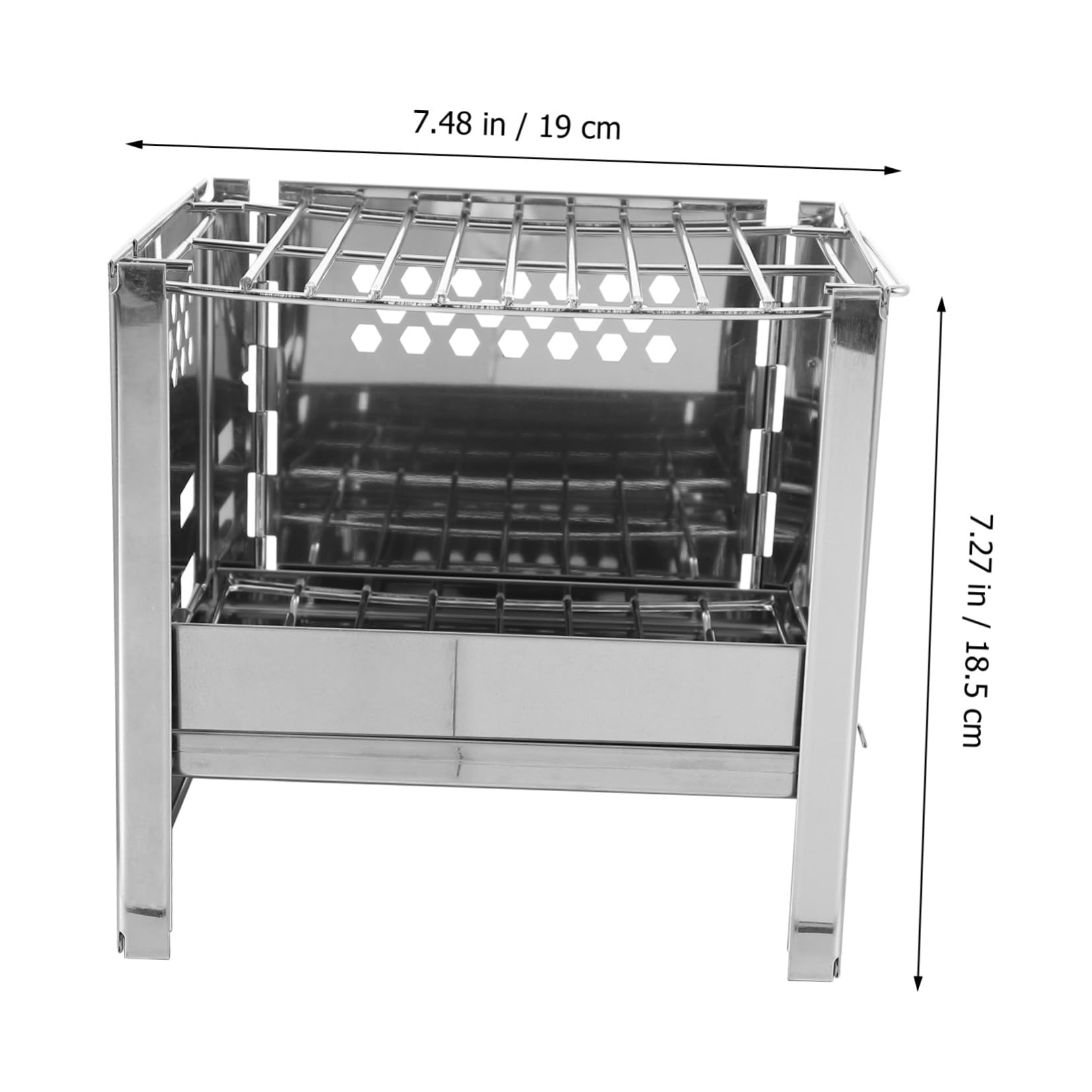 Abaodam Parrilla de Barbacoa Portátil de Acero Inoxidable Parrilla para Exteriores para Camping Picnic de Barbacoa Compacta Fácil de Transportar