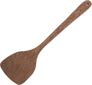 Garneck Espátula De Madera De Pollo Wenge Espátulas De Cocina para Cocinar Wok Utensil Herramientas para Hornear Espátula para Masa Turner De Panqueque Agitador Wok Madera Marrón Claro