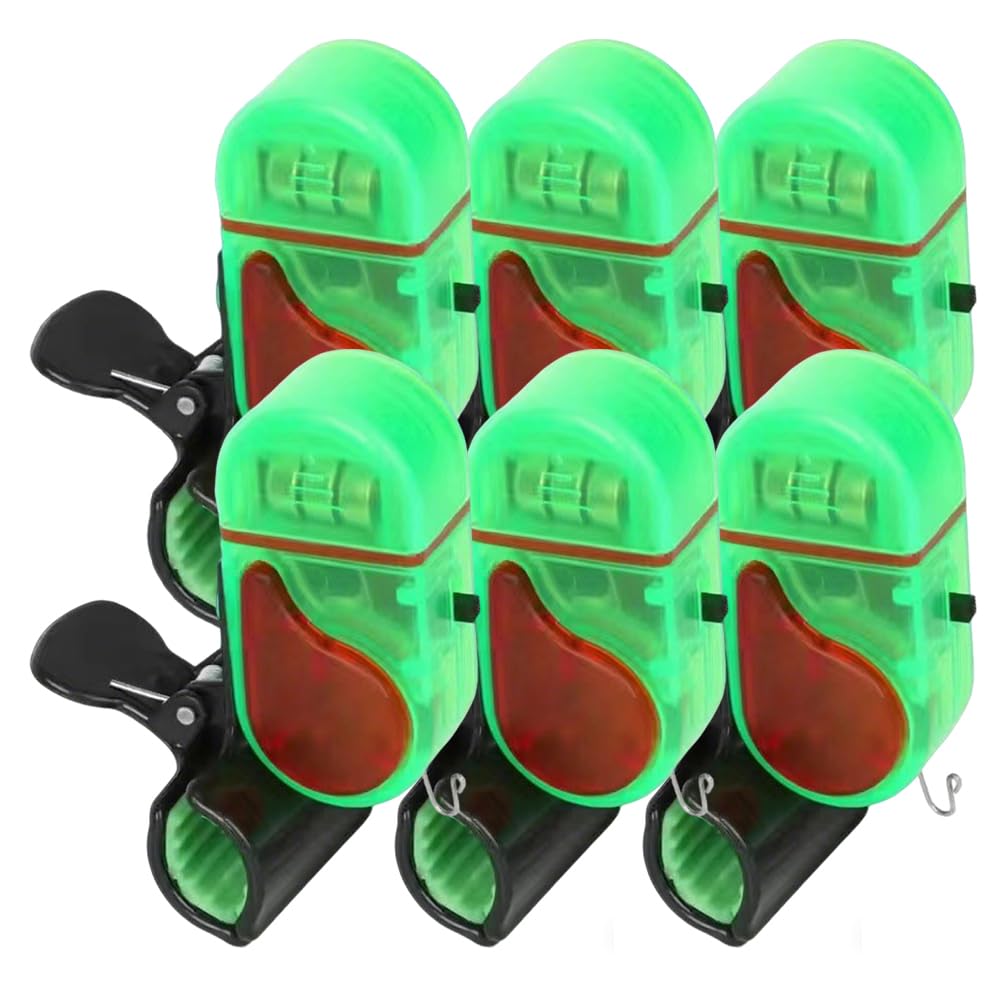 Alarma de picadura de pesca con luz LED, 2025 nuevas campanas de pesca electrónicas inteligentes sensibles para cañas de pescar, alarma de mordedura de pescado, alarma de alerta de sonido, alarmas de