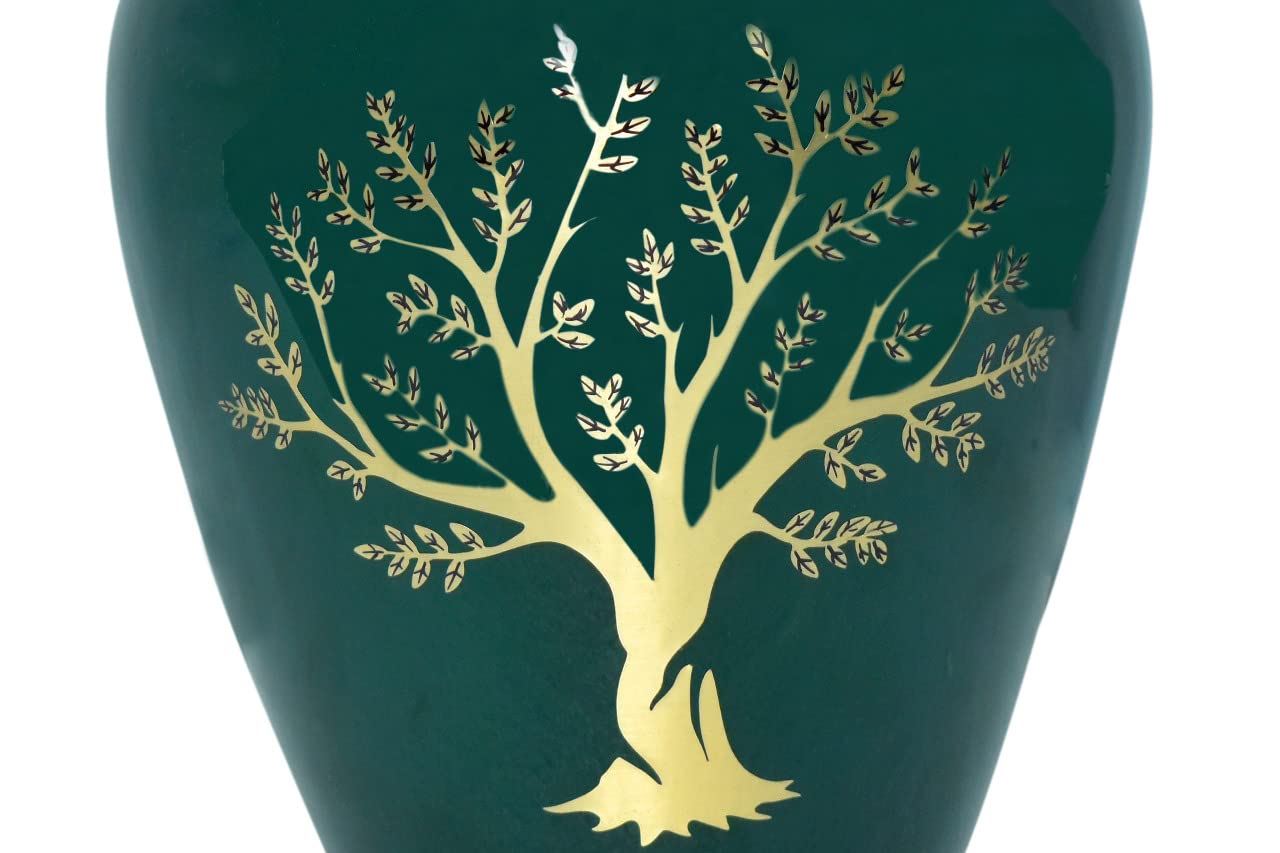 Bold & Divine Urna de cremación Impresa del árbol de la Vida | Grande | 200 Pulgadas cúbicas | Urna Conmemorativa de Cenizas humanas para Adultos, urna Conmemorativa para entierro, urna de cremación