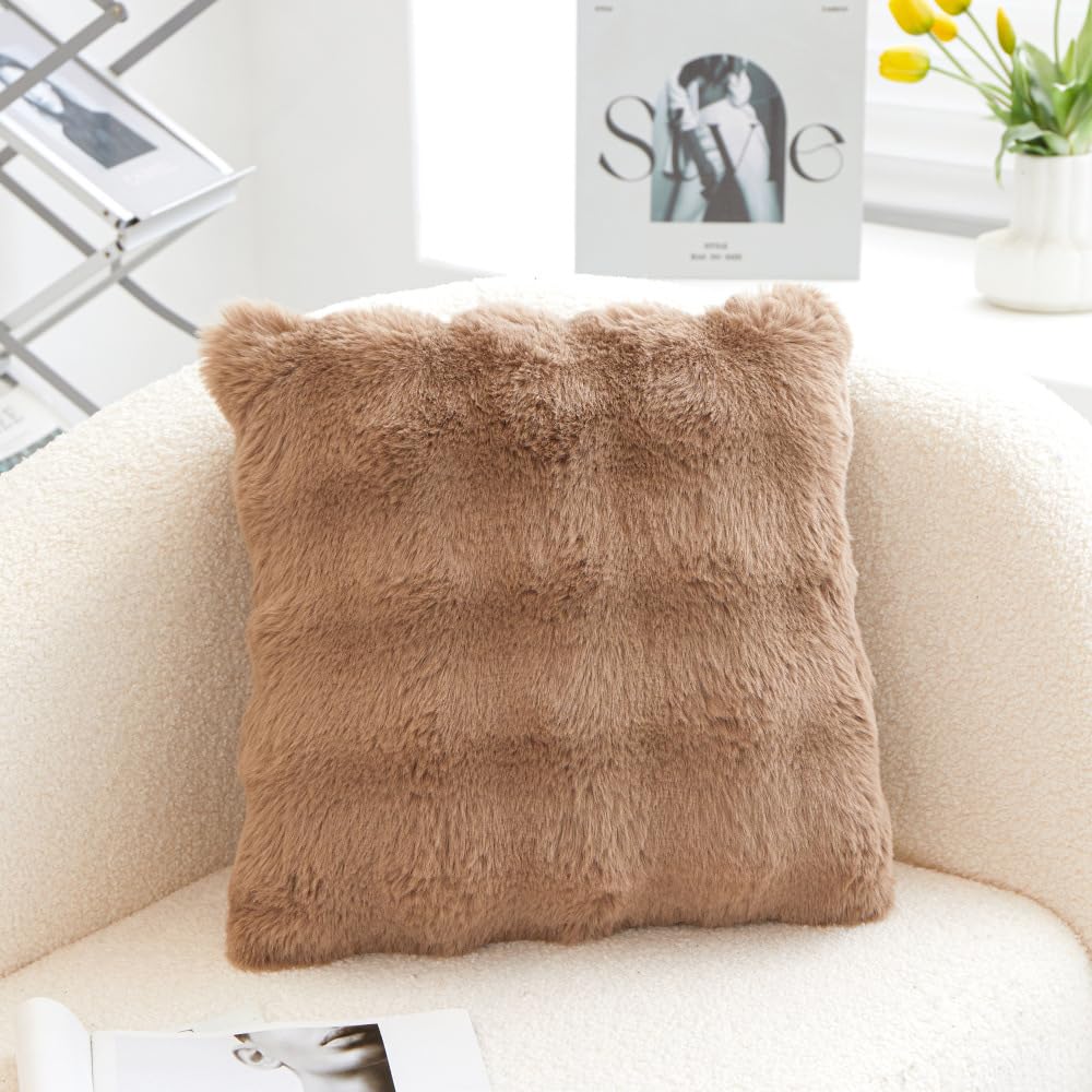 Taies d'oreiller en polaire pour cocooning d'hiver salon et chambre