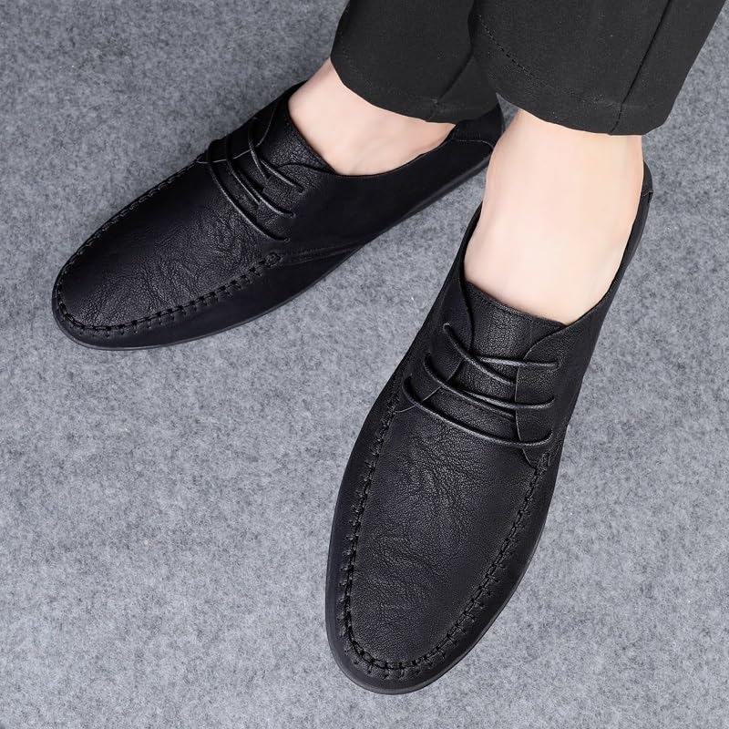 Mens Synthetic Leather Oxford Dress Shoes Lace Up Breathable Non Slip Business Formal Shoes for Wedding and Office4