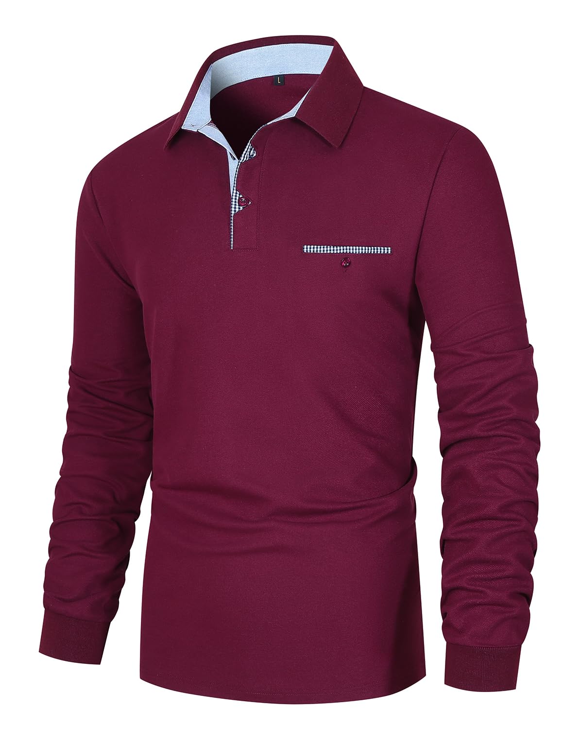 LIUPMWE Maniche Lunga Polo Uomo Pure Cotone Classic Basic Comfort Fashion Sport Top