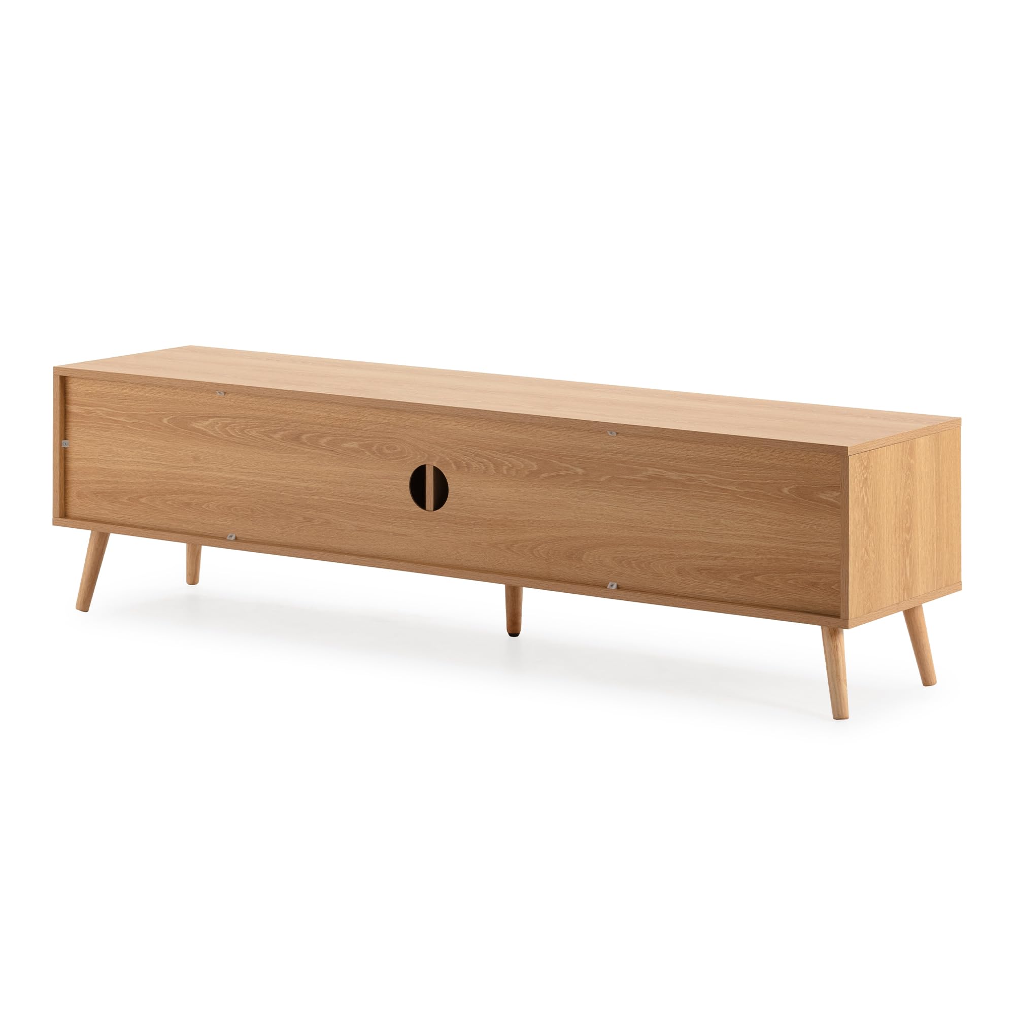 HOMN LIVING Mobile TV Telmo 4 ante colore Rovere, 160 cm (larghezza) 40 cm (profondità) 45 cm (altezza)